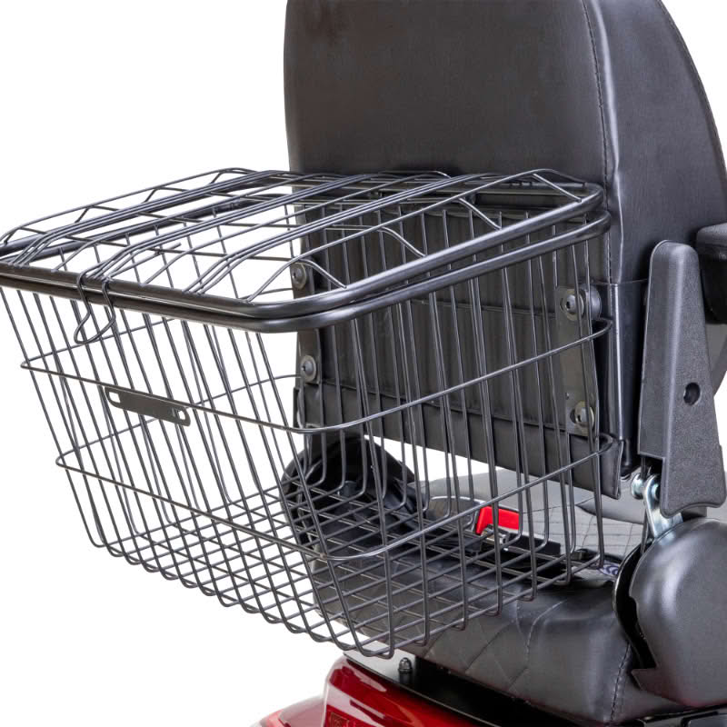 Legacy 3-Wheel Scooter in red, rear basket