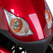 Platinum 4-Wheel Scooter in red, front headlights