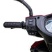 Platinum 4-Wheel Scooter in red, left handlebar, light controls, turn signal control and horn