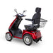 Platinum 4-Wheel Scooter in red, left rear view