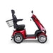 Platinum 4-Wheel Scooter in red, right side view