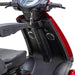 Platinum 4-Wheel Scooter in red, tiller with audio speakers, key and keyfob