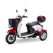 Supreme 3-Wheel Scooter in red and white, left front sideview
