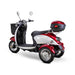 Supreme 3-Wheel Scooter in red and white, left rearview