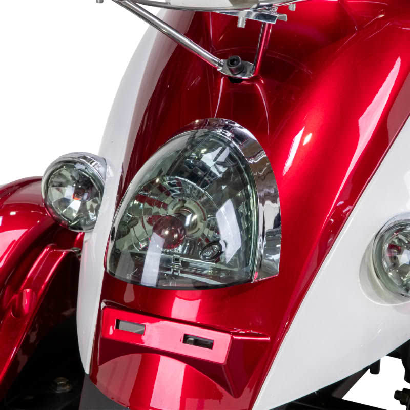 Supreme 3-Wheel Scooter in red and white, rear lighting package
