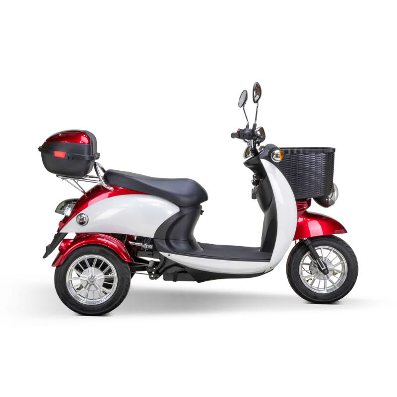Supreme 3-Wheel Scooter in red and white, right sideview