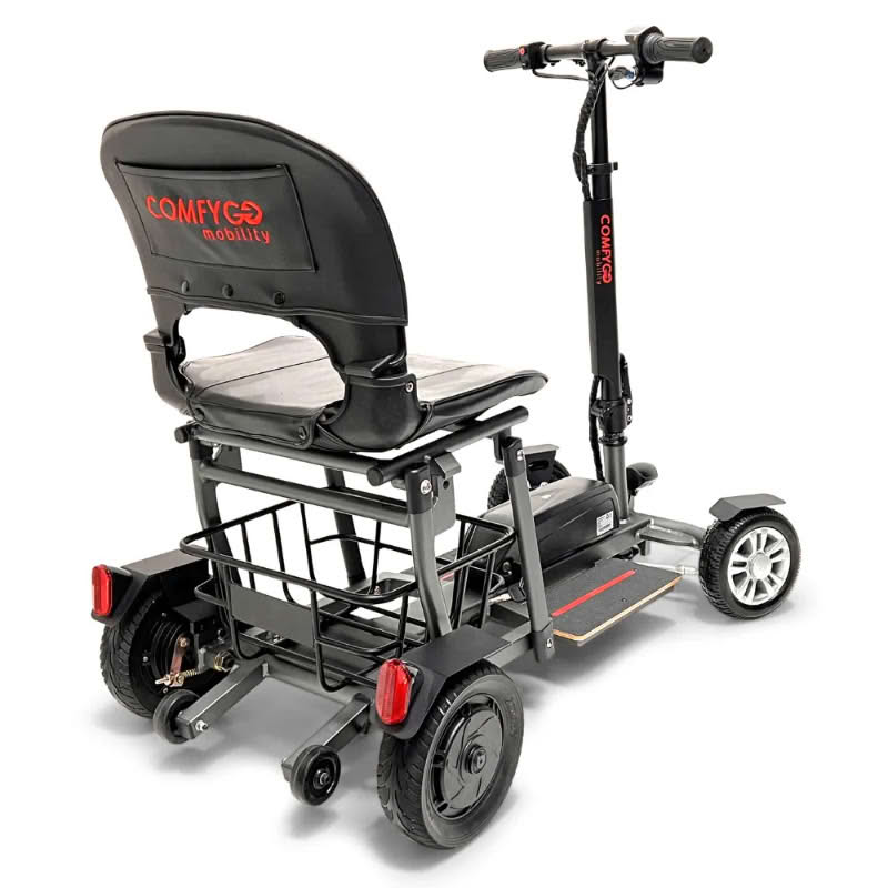 ComfyGo MS-5000 Mobility Scooter in gray, back right view