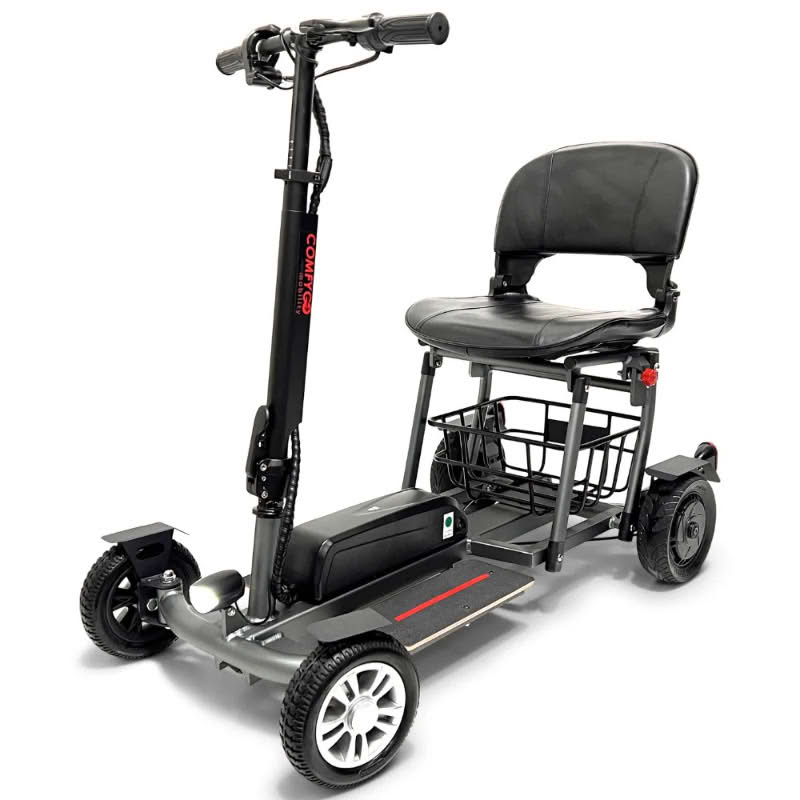 ComfyGo MS-5000 Mobility Scooter in gray, front left view