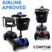 ComfyGo Z-4 Mobility Scooter in blue and red, airline approved