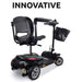 ComfyGo Z-4 Mobility Scooter in red, back rightside view