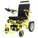 Falcon Portable Power Wheelchair in yellow, front left view