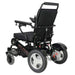 Falcon Portable Power Wheelchair in black, back left view