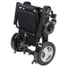 Falcon Portable Power Wheelchair in black, folded front view