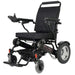 Falcon Portable Power Wheelchair in black, front left view