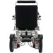 Falcon Portable Power Wheelchair in silver, back view