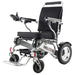 Falcon Portable Power Wheelchair in silver, front left view