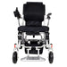 Falcon Portable Power Wheelchair in silver, front view