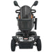 Metro Mobility s500 heavy duty mobility scooter, black color, front view