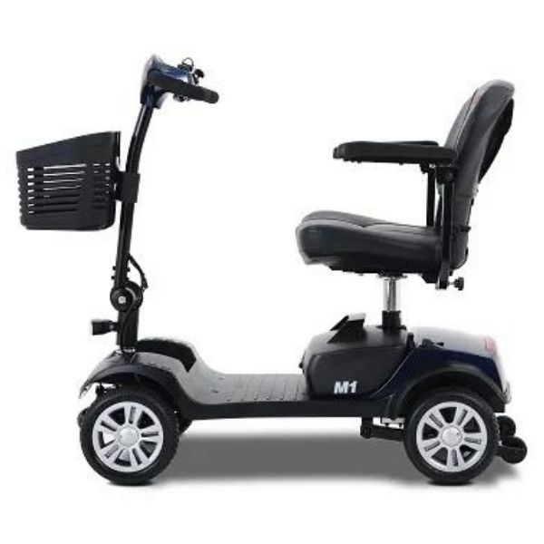 Metro Mobility M1 4-Wheel Mobility Scooter Blue Left Side View