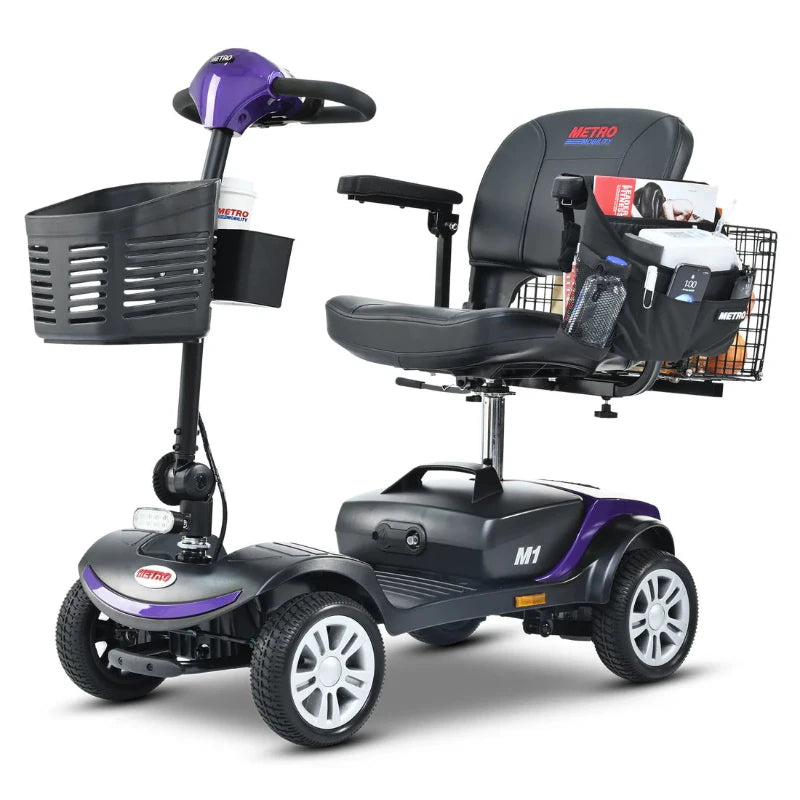 Metro Mobility M1 4-Wheel Mobility Scooter Purple Left Side View