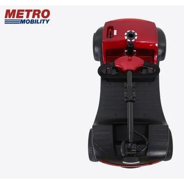Metro Mobility M1 4-Wheel Mobility Scooter Red Folded Top View
