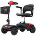 Metro Mobility M1 Lite 4-Wheel Mobility Scooter Red Front Left View