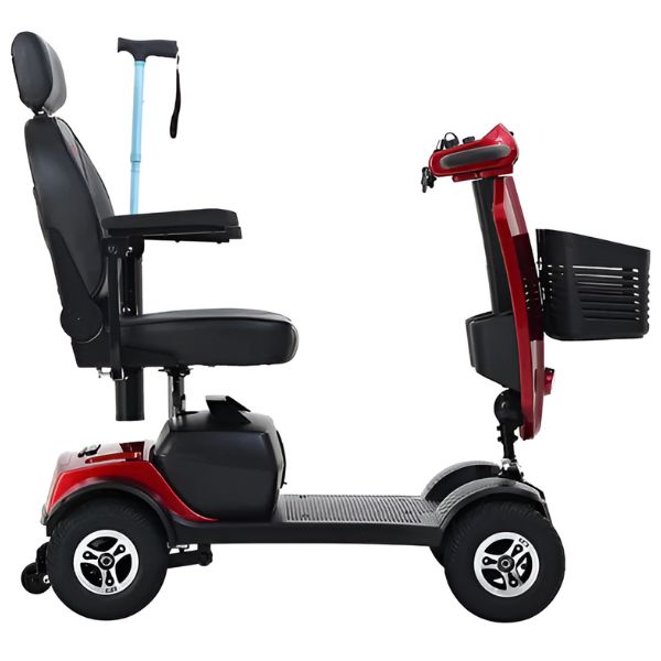Metro Mobility Max Plus 4-Wheel Mobility Scooter Red Right Side View