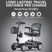 Metro Mobility Max Sport Portable 4-Wheel Mobility Scooter Long Lasting Travel Distance Per Charge: standard range of 10 miles