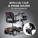 Metro Mobility Max Sport Portable 4-Wheel Mobility Scooter with 2 in 1 Cup and Phone Holder