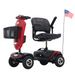 Metro Mobility Patriot 4-Wheel Mobility Scooter Side Swivel for easy entry with arm rests that raise