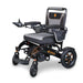 Mammoth EX Wheelchair in black and orange, front left view