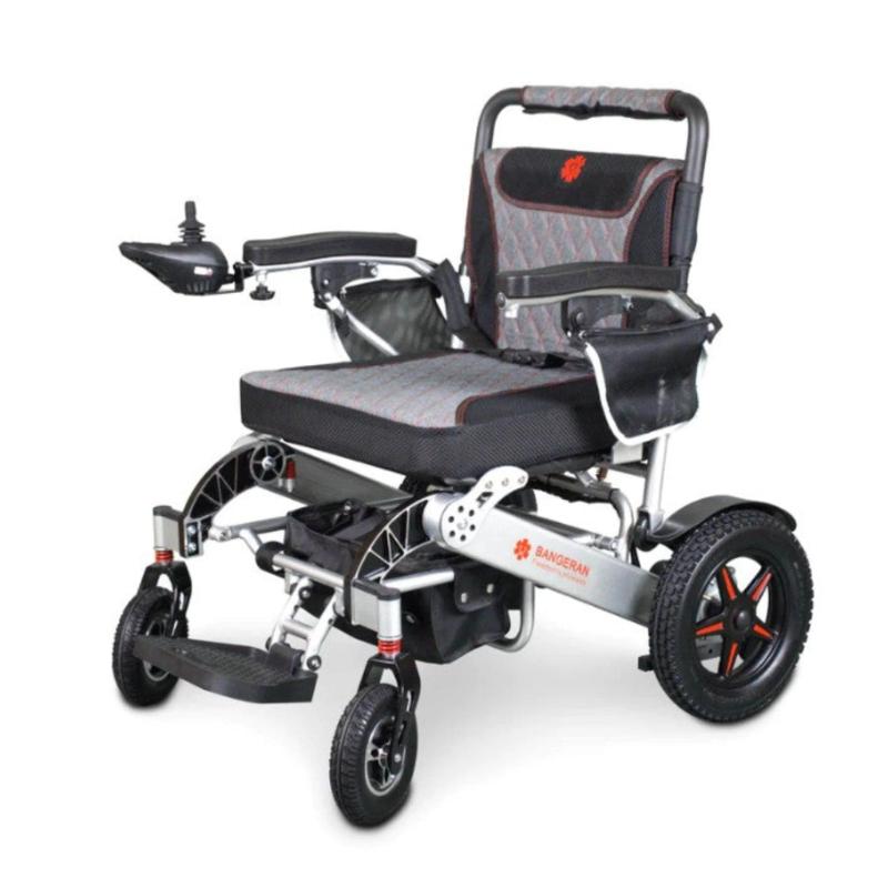 Mammoth EX in Wheelchair in silver and red, front left view