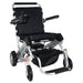 Air Hawk Foldable Electric Wheelchair in silver, front left view