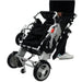 Air Hawk Foldable Power Wheelchair, silver color, folded view
