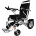 Electra 7 HD Power Wheelchair in silver, front left view