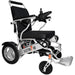Electra 7 HD Power Wheelchair in silver, front right view
