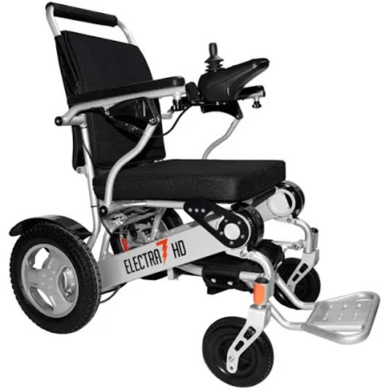 Electra 7 HD Power Wheelchair in silver, right sideview