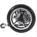 Oracle Lightweight Foldable Power Wheelchair, back wheel and anti-tip wheel