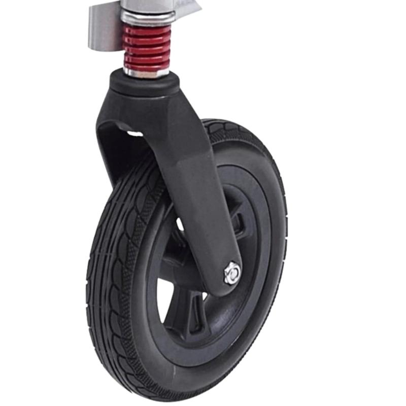 Oracle Lightweight Foldable Power Wheelchair, front wheel