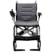 Oracle Lightweight Foldable Power Wheelchair in silver, front view
