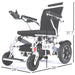 Tech 4 Remote Control Power Wheelchair in silver, measurements 
