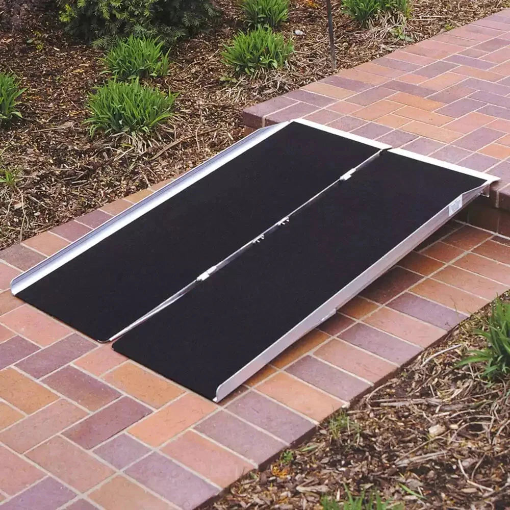 PVI - Aluminum Single Fold Threshold Ramp for Wheelchairs