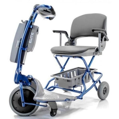 Tzora Easy Travel Elite 3 Wheel Scooter Blue Adjustable Tiller View